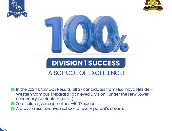 Enroll at Nsambya Hillside High School – A School of Excellence